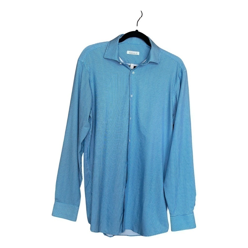 🌟 Perry Ellis Men’s Long Sleeve Button Up Dress Shirt - Size 15 1/2, 34/35 🌟